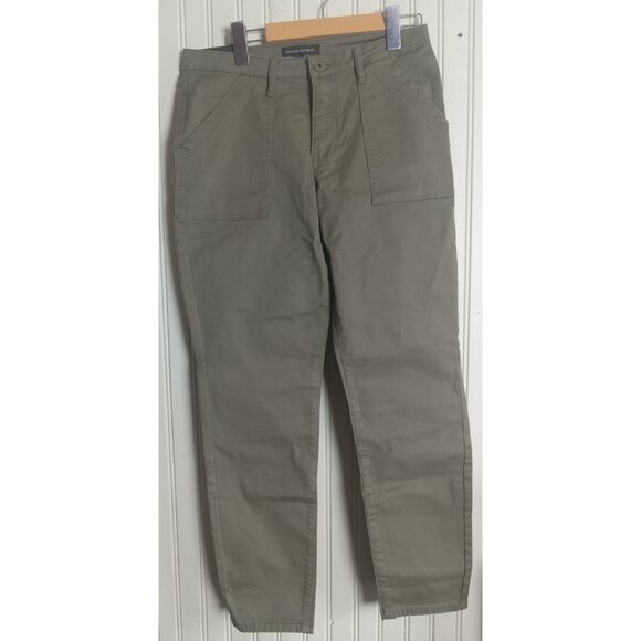 NWT Women’s Banana Republic Green Pants Size 4 – Slim Fit Work Trousers - Picture 1 of 9